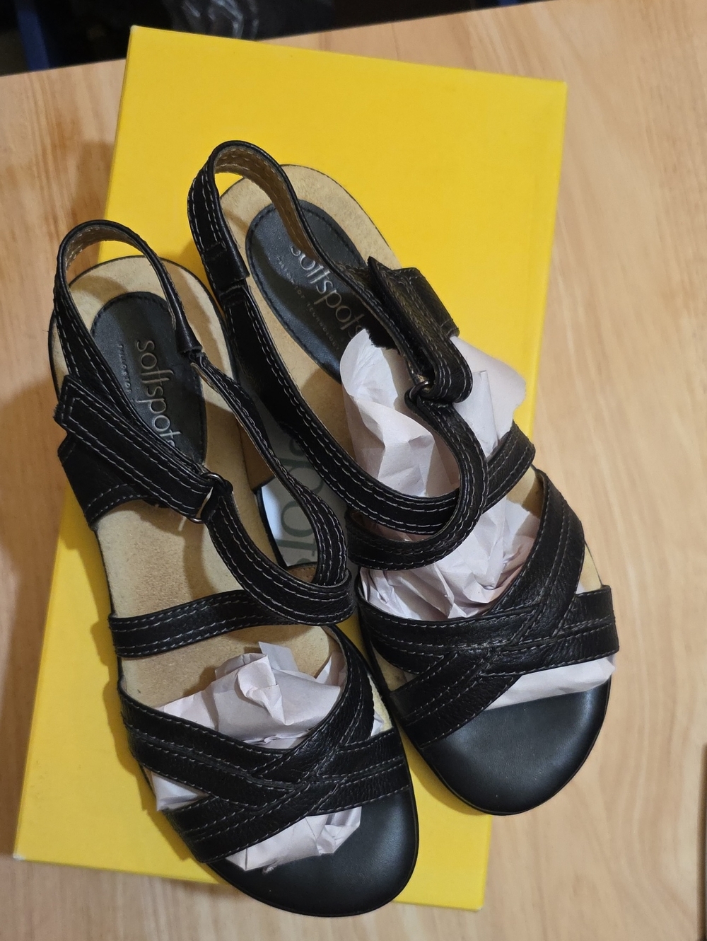 B2 Black Women's Strappy Comfort Sandals